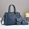 Woven Texture Three-piece Set Large Capacity One Shoulder Combination Bags