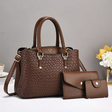  Woven Texture Three-piece Set Large Capacity One Shoulder Combination Bags